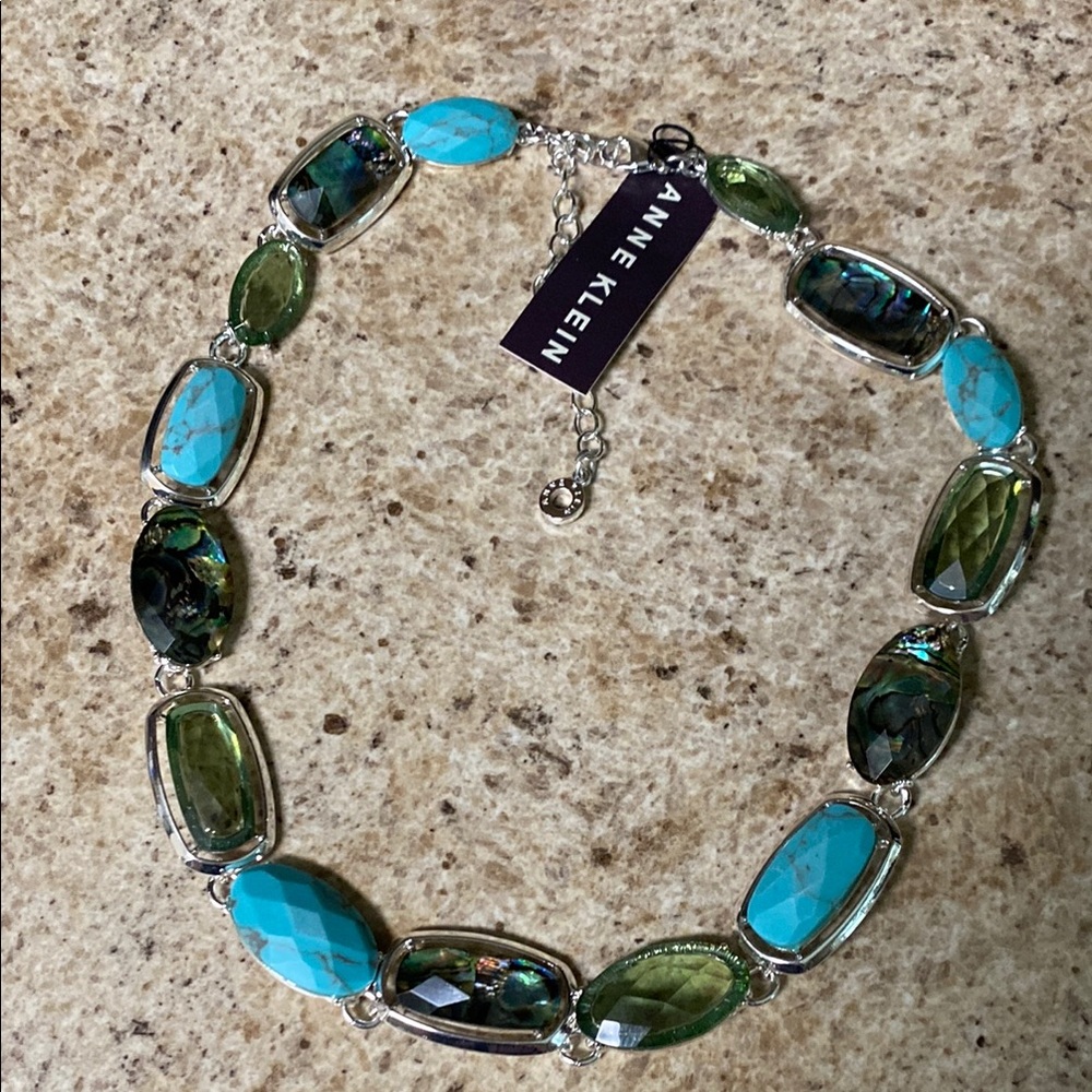 Anne Klein Blue and Green Necklace statement necklace